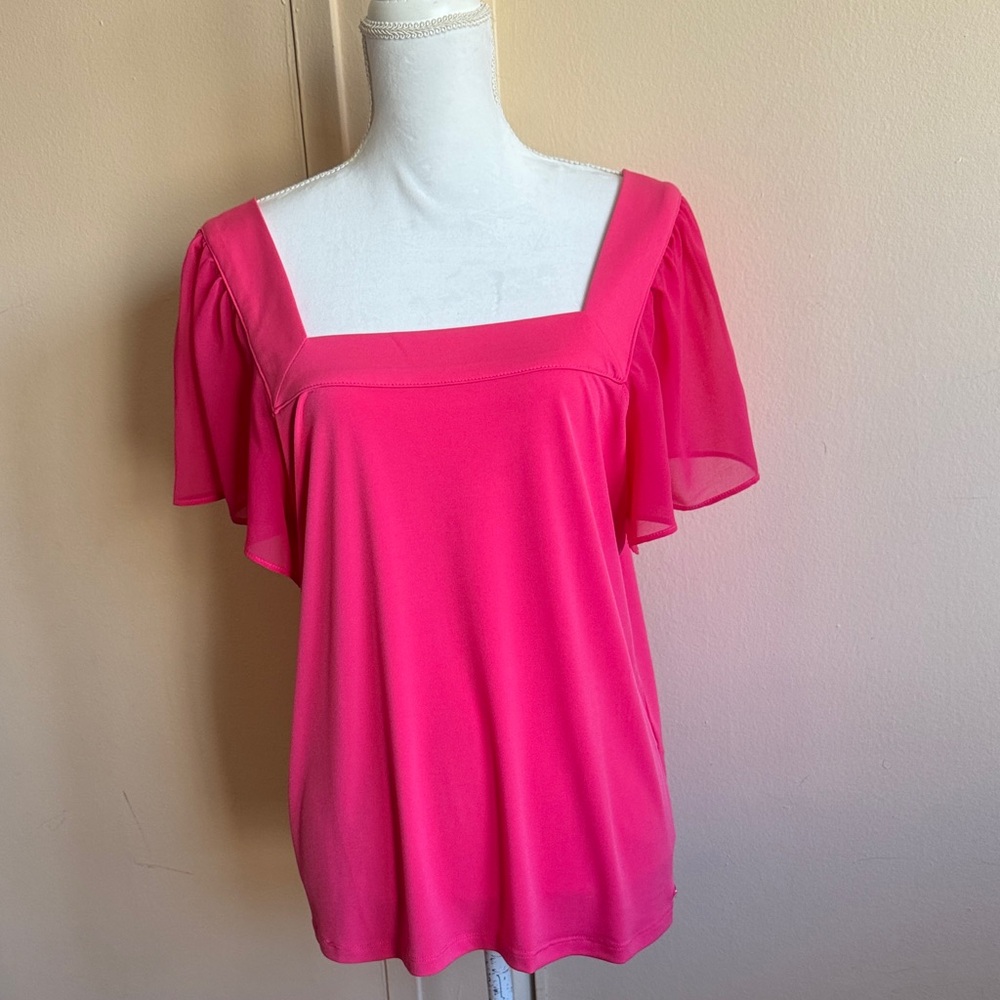 CALVIN  KLEIN  Elegant Pink Women's Top SIZE L
